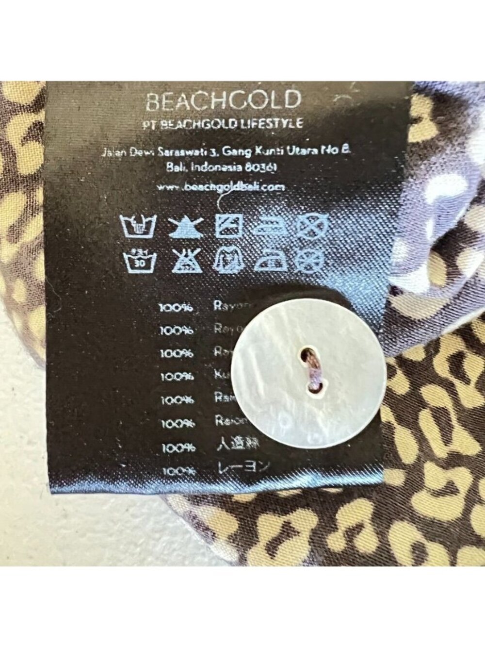 Anthropologie Beachgold Womens Sz S/M Top Rayon Leopard Print Camp Shirt - Picture 6 of 11